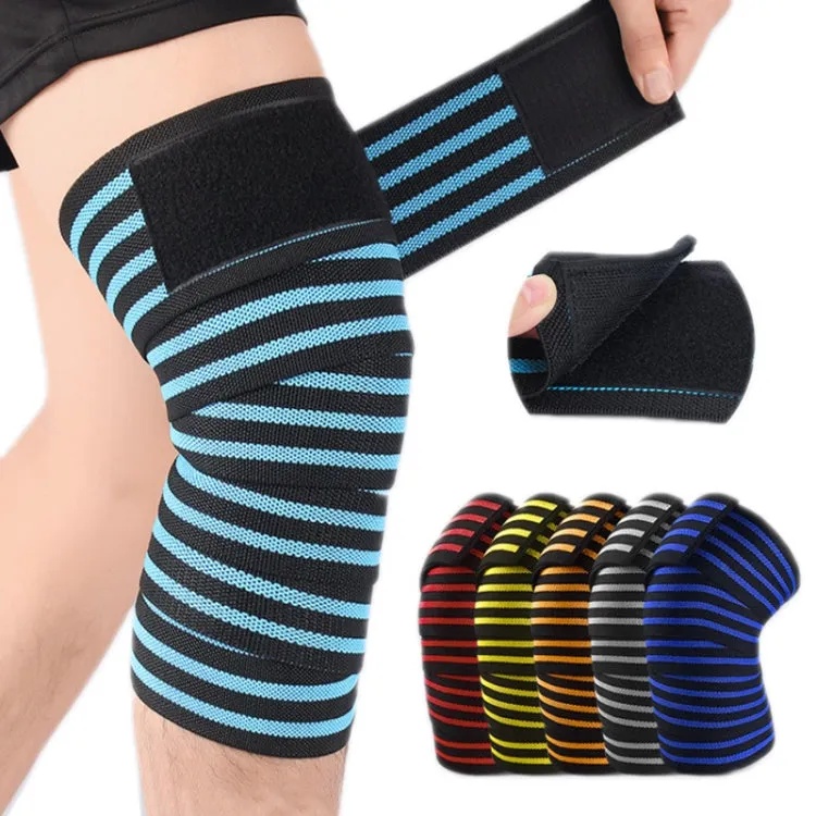 Elastic Squat Knee Strap Strength Training Protector Strap(Black Red)