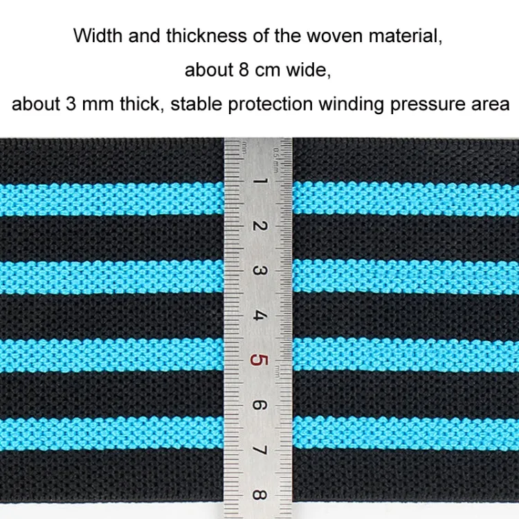 Elastic Squat Knee Strap Strength Training Protector Strap(Black Red)