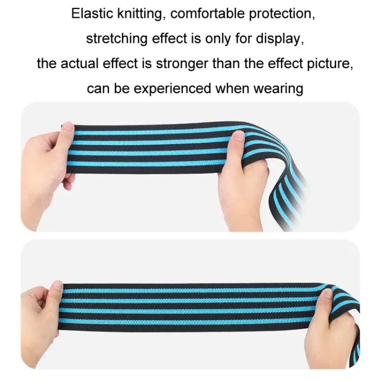 Elastic Squat Knee Strap Strength Training Protector Strap(Black Red)